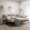 vidaXL Pull-out Sofa Bed Frame without Mattress Black Metal 90 x 78.7 "