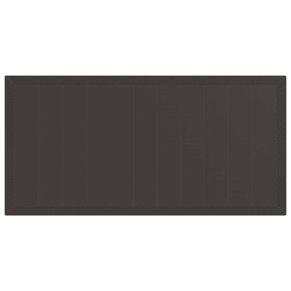 vidaXL Garden Dining Set 9 pcs Brown Polypropylene