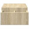 vidaXL Monitor Stand with Storage Sonoma Oak 27.6x10.6x5.9" Engineered Wood