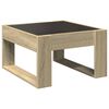 vidaXL Coffee Table Sonoma oak Engineered wood, glass Medium Lights