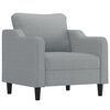 vidaXL Sofa Set Light Grey Polyester, Metal, Textilene, Plywood Large