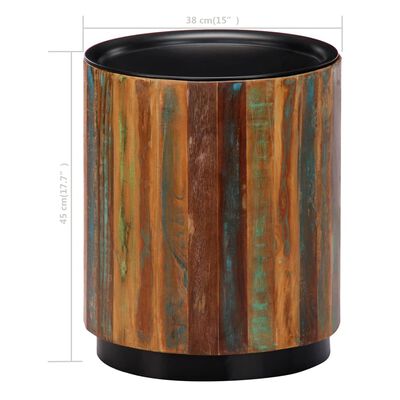 vidaXL Coffee Table 15"x17.7" Solid Reclaimed Wood