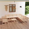 vidaXL Garden Lounge Set Natural wood Solid pinewood Medium Seats Many