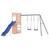 vidaXL Outdoor Playset Blue, Natural Wood Solid Douglas wood, Polypropylene