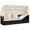 vidaXL Outdoor Lounge Bed Black, Cream White