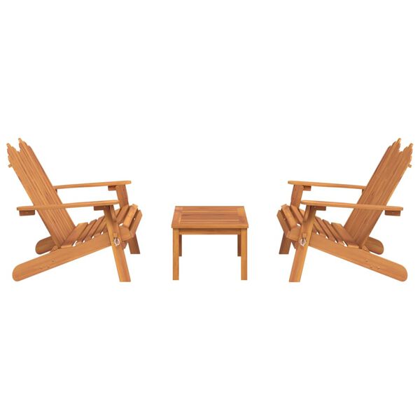 vidaXL Garden Lounge Set Brown Solid Acacia Wood Medium Foldable
