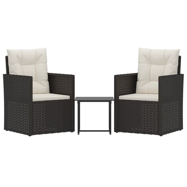 vidaXL Outdoor Lounge Set Black