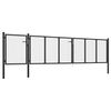 vidaXL Garden Gate Steel 196.9x29.5" Anthracite