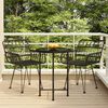 vidaXL Garden Dining Set Black