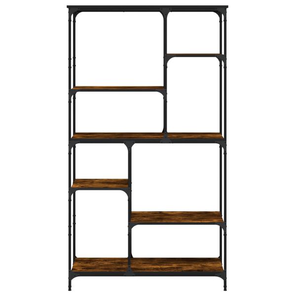 vidaXL Bookshelf Smoked Oak Engineered wood, Steel Medium