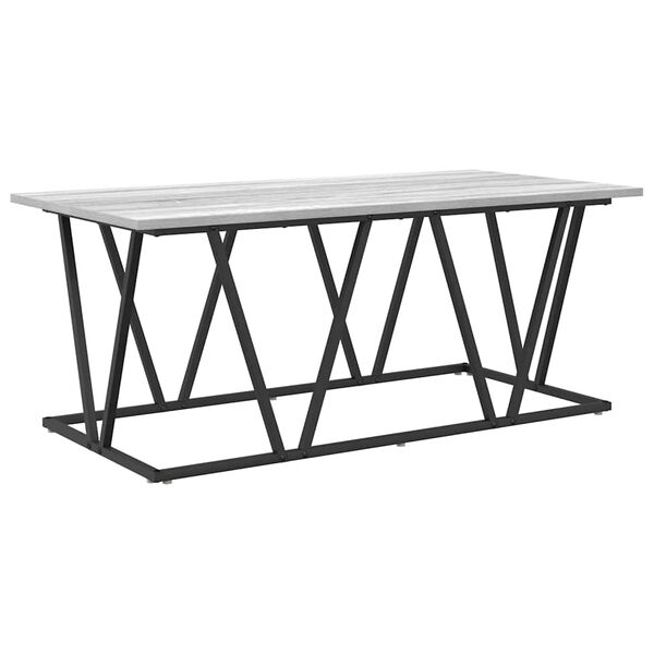 vidaXL Coffee Table Grey 39.37 x 19.69 x 15.75 in