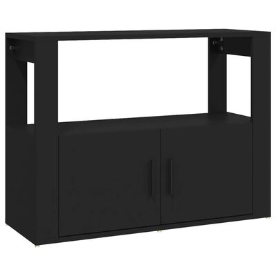 vidaXL Sideboard Black 31.5"x11.8"x23.6" Engineered Wood