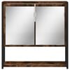 vidaXL Bathroom Mirror Cabinet Smoked Oak