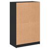 vidaXL Highboard Black Engineered Wood 26.8x14.6x42.9 in Highboard