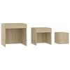 vidaXL Nesting Table Set of 3 Sonoma oak Engineered wood 3 sizes