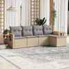 vidaXL Garden Sofa Set Beige, Light grey
