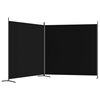 vidaXL 2-Panel Room Divider Black 137"x70.9" Fabric