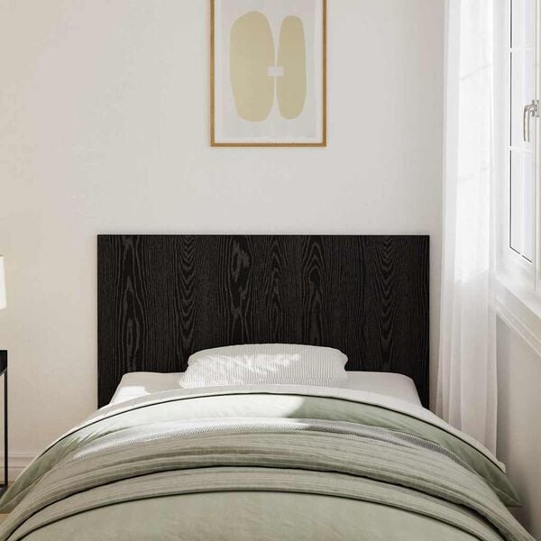 vidaXL Headboard Black Oak 120 x 1.5 x 80 cm Engineered Wood