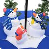vidaXL Snowing Christmas Tree Blue, Green, White PVC, polyester and plastic