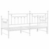 vidaXL Daybed Frame with Headboard White 29.5" x 74.8" Steel