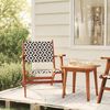 vidaXL Bistro Set Natural Wood and Black Solid Acacia wood, Poly Rattan