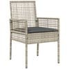 vidaXL Garden Chair 2 pcs Light Grey 53 x 60 x 85cm poly rattan
