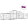 vidaXL Gabion Basket Set of 20 Silver Galvanized Iron