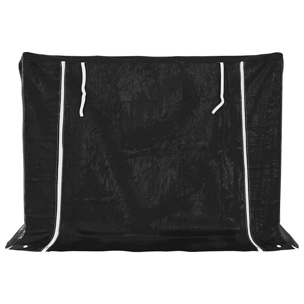 vidaxL Firewood Rack with Rain Cover 59.3"x39.6"x43.5" Galvanized Steel