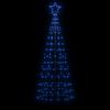 vidaXL LED Christmas Tree Blue, Dark Green Copper, Iron 70.9 in