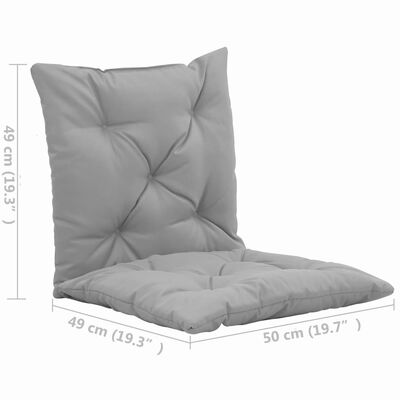 vidaXL Swing Chair Cushions 2 pcs Gray 19.7"