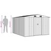 vidaXL Garden Shed Green Galvanized steel 101.2 x 117.3 x 70.1 in