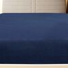 vidaXL Jersey Fitted Sheet Set of 2 Navy blue 100% cotton 55 x 79 in