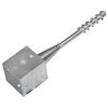 vidaXL Ground Spikes 2 pcs Silver 4.7x4.7x22.0" Galvanised Steel