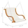 vidaXL Swing Chair Cream, Teak Finish