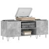 vidaXL Record Cabinet Concrete Grey Engineered Wood and Iron Medium
