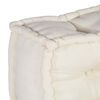 vidaXL Pouffe Cream Cotton Compact Modular Pouffe Square Modern