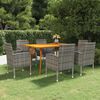 vidaXL 7 Piece Patio Dining Set Anthracite