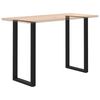 vidaXL Coffee Table Leg Set of 2 Black Powder-coated steel 23.6 in