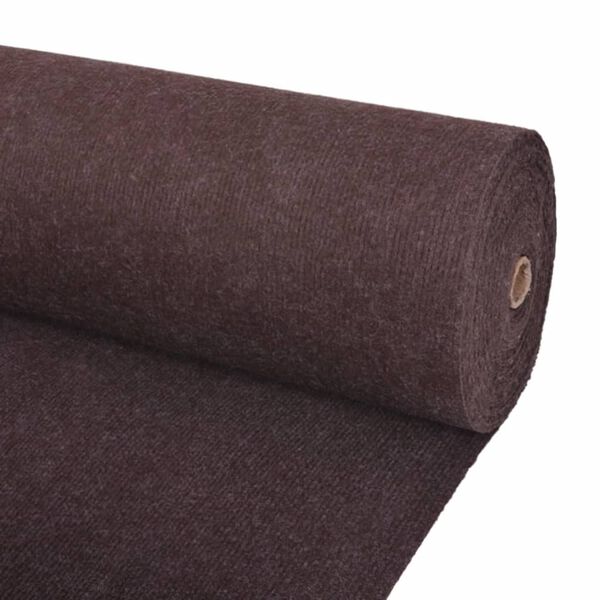 vidaXL Exhibition Carpet Brown Polyester Large Rollable