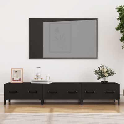 vidaXL TV Stand Black 59.1"x13.6"x11.8" Engineered Wood