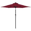 vidaXL Garden Parasol Bordeaux Red Steel, Polyester Large Tiltable