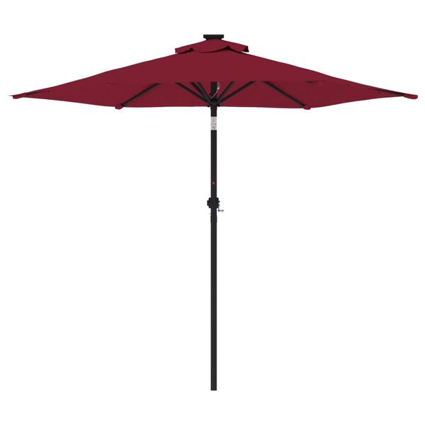 vidaXL Garden Parasol Bordeaux Red Steel, Polyester Large Tiltable