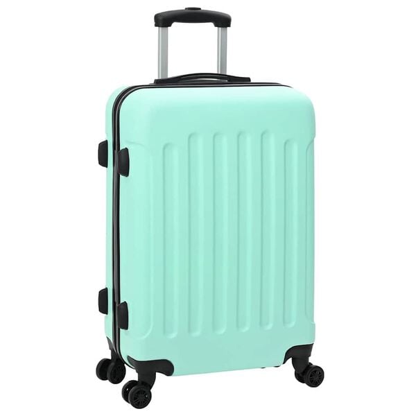 vidaXL Suitcase 3 pcs Mint green 19.69 x 12.20 x 30.71 in ABS Plastic