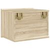 vidaXL Bedside Cabinet Sonoma oak Engineered wood Compact