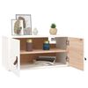 vidaXL Wall Cabinet White Solid pinewood 23.6x11.8x11.8 in Wall mounting