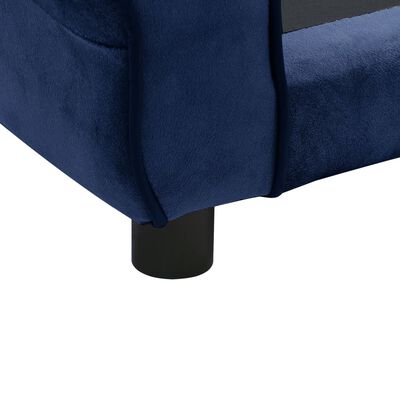 vidaXL Dog Sofa Blue 28.3"x17.7"x11.8" Plush