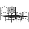 vidaXL Bed Frame Black Powder-Coated Steel 47.2 x 78.7 in Bed Frame