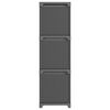 vidaXL Display Shelf Grey Fabric (100% polyester), steel Medium