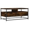 vidaXL Coffee Table Smoked oak Engineered wood, metal Medium