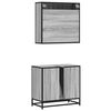 vidaXL Bathroom Furniture Set Gray Sonoma Engineered wood, metal Medium